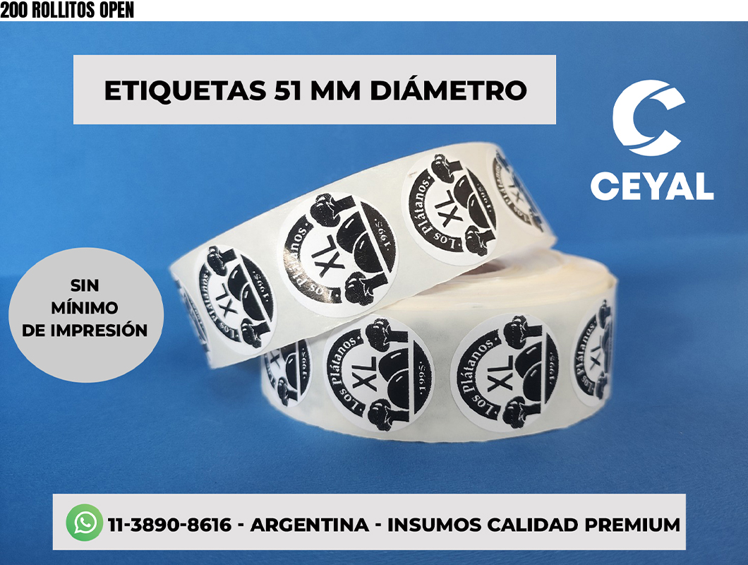 200 ROLLITOS OPEN