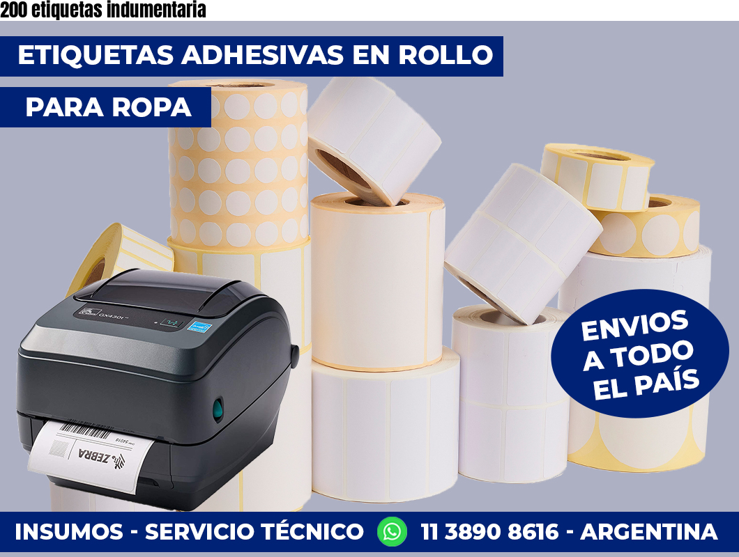 200 etiquetas indumentaria