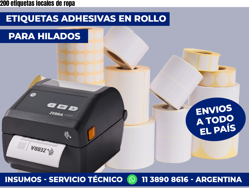 200 etiquetas locales de ropa