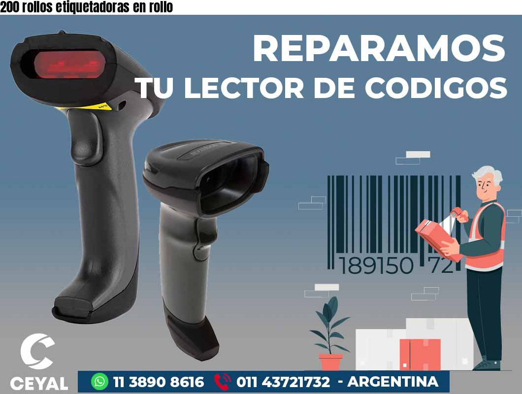 200 rollos etiquetadoras en rollo