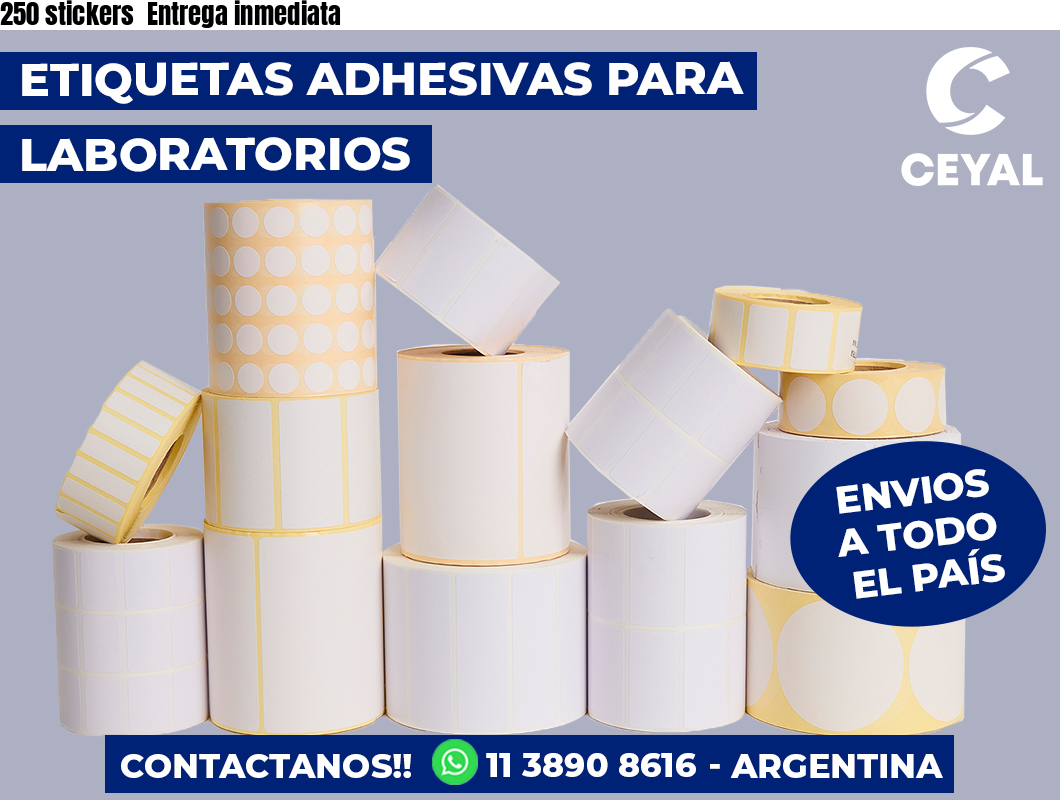 250 stickers Entrega inmediata
