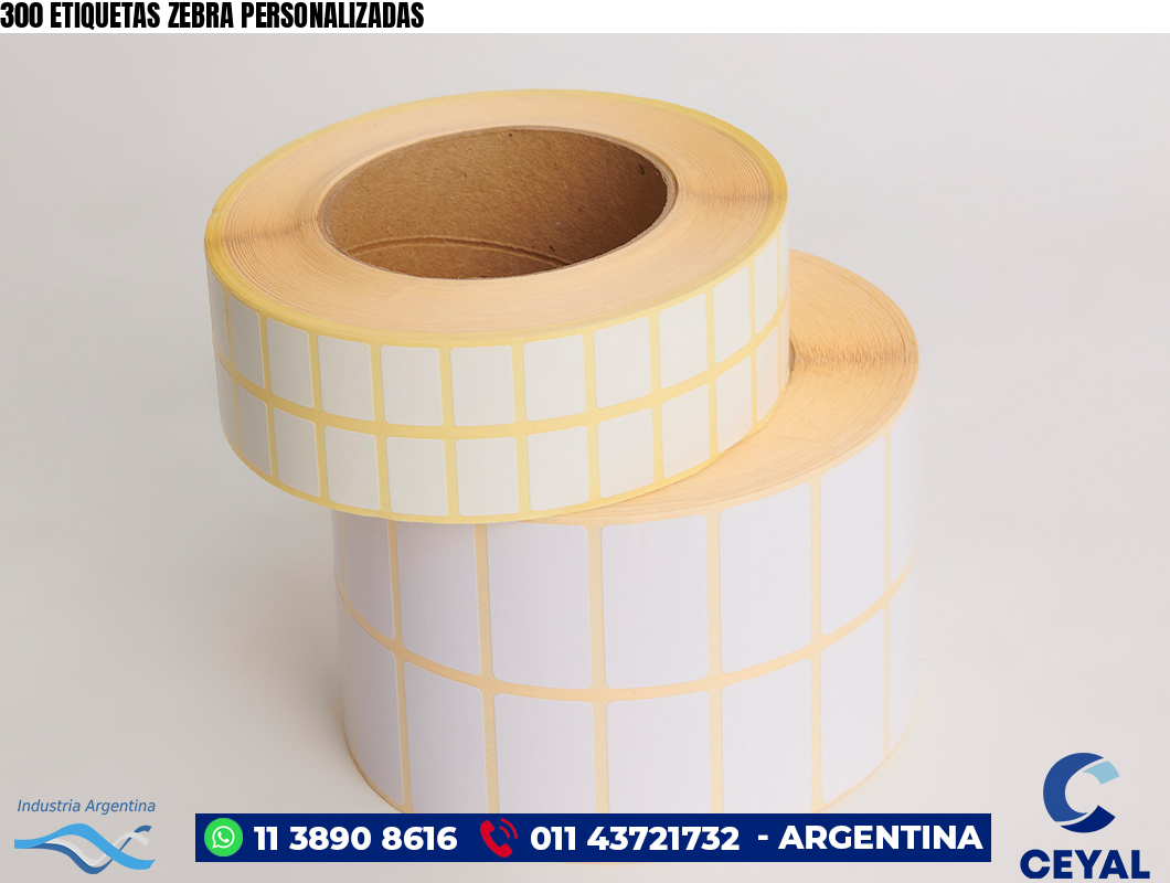 300 ETIQUETAS ZEBRA PERSONALIZADAS