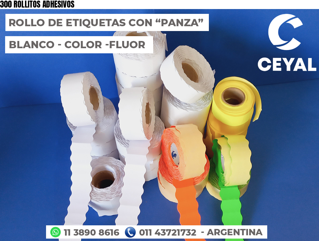 300 ROLLITOS ADHESIVOS