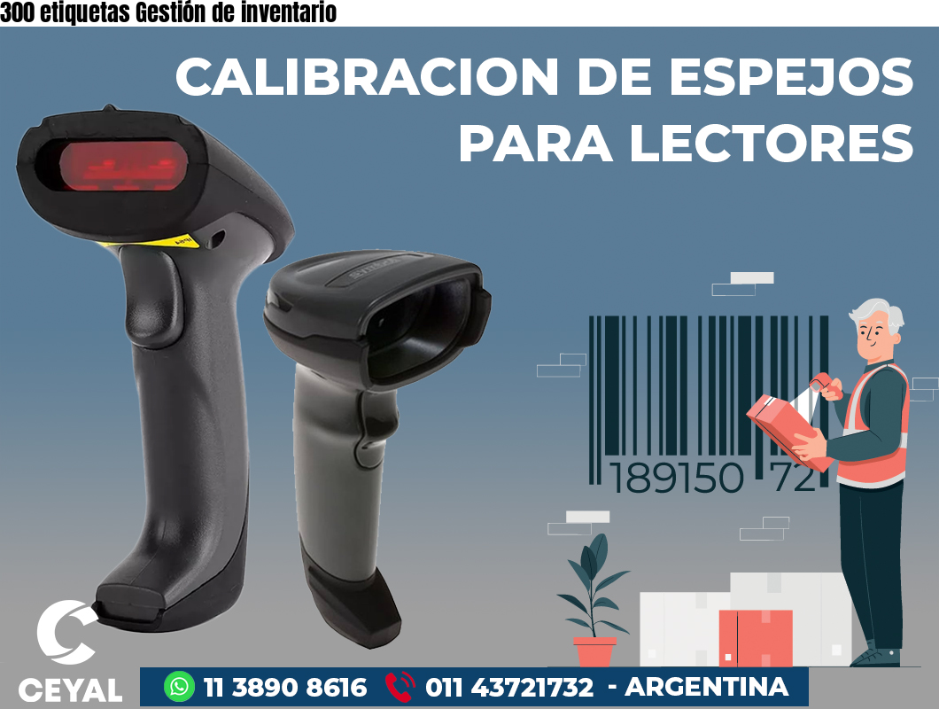 300 etiquetas Gestión de inventario