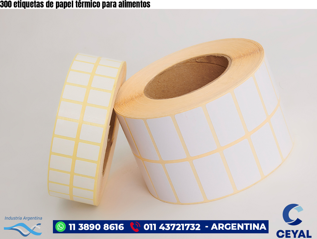 300 etiquetas de papel térmico para alimentos