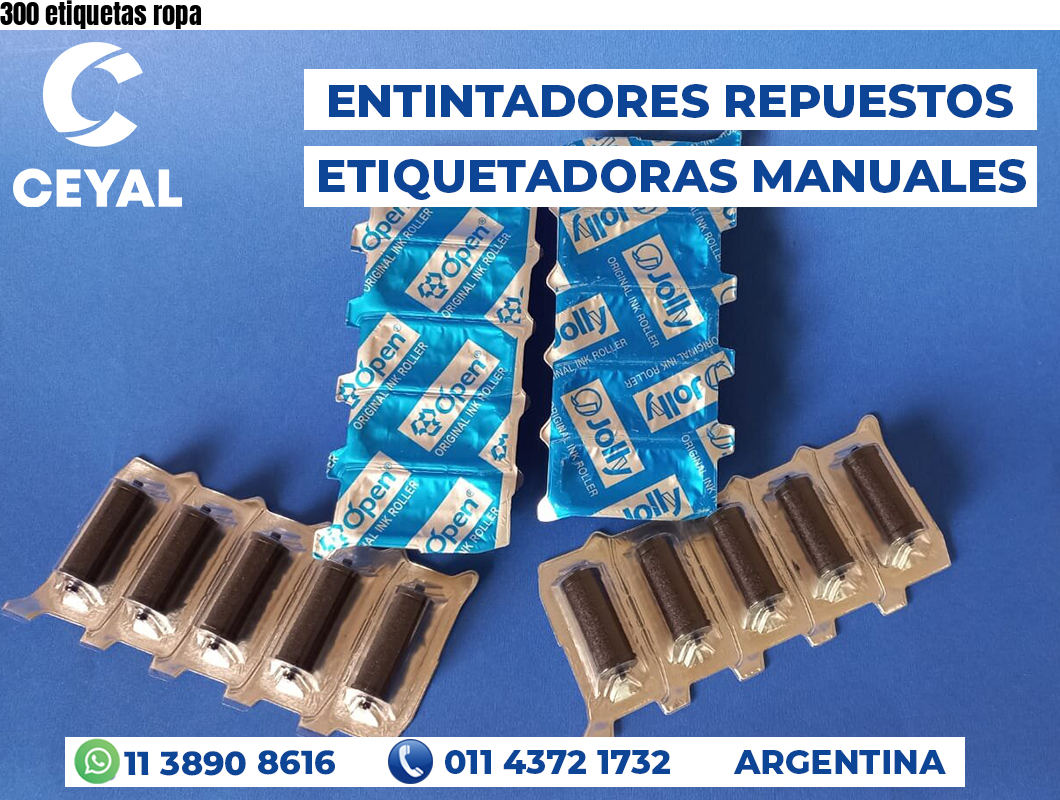 300 etiquetas ropa