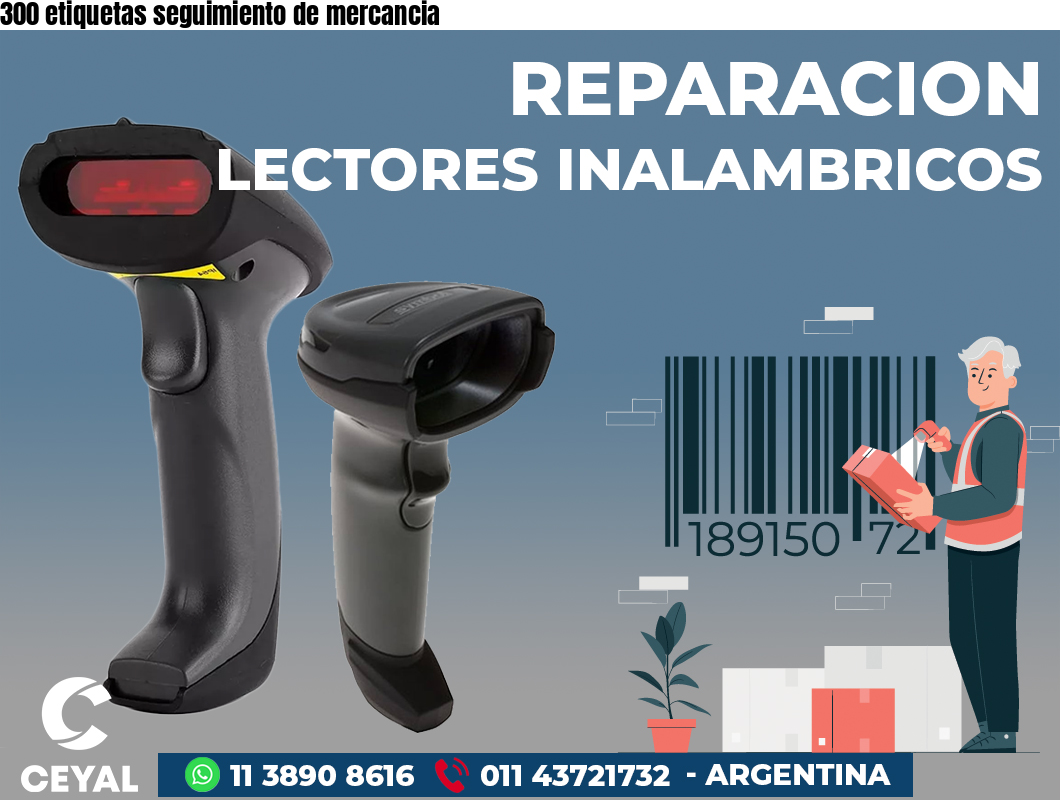 300 etiquetas seguimiento de mercancia