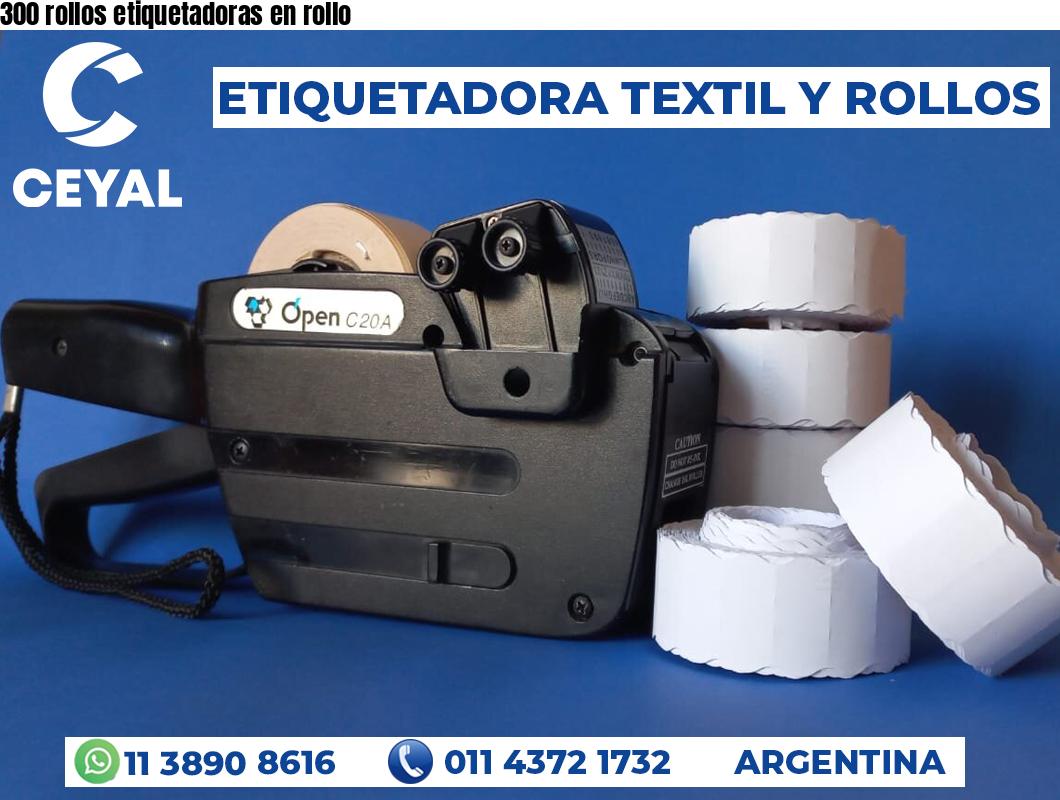 300 rollos etiquetadoras en rollo