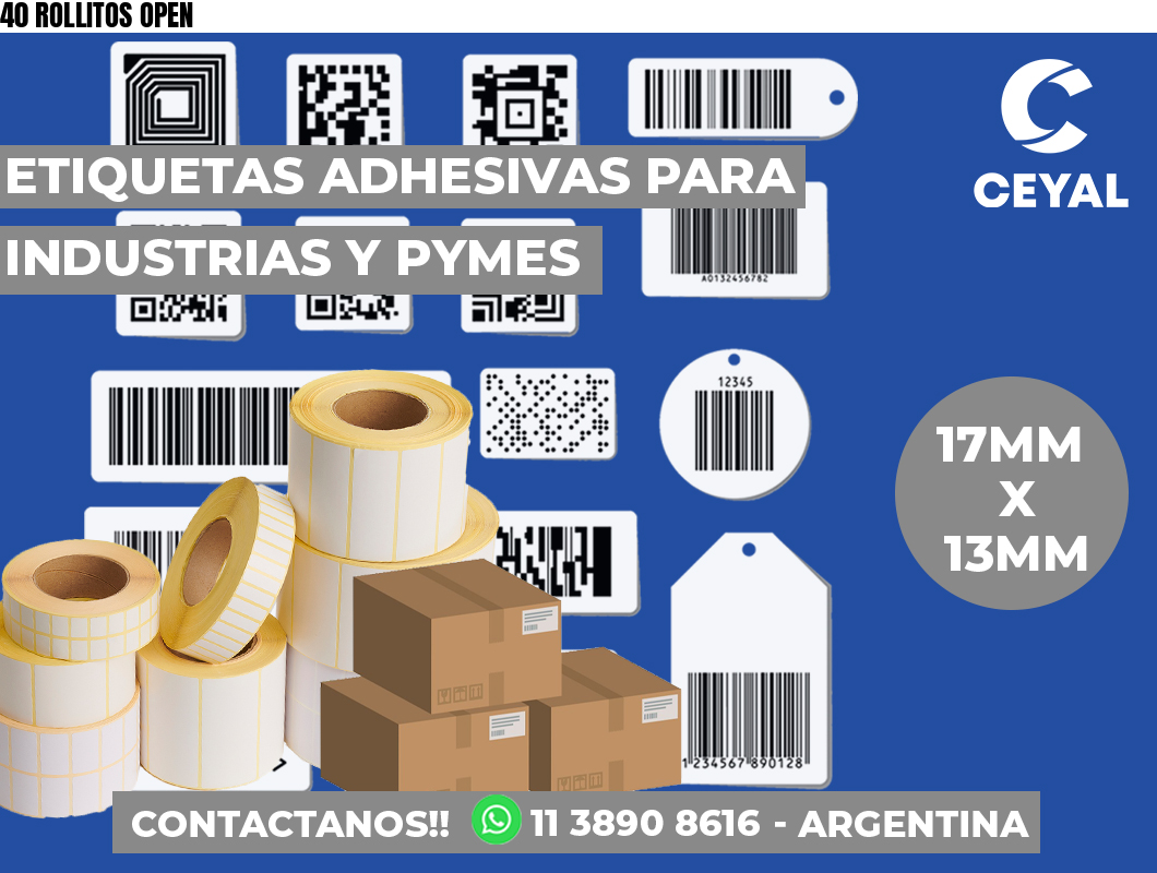 40 ROLLITOS OPEN