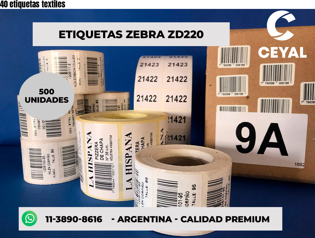 40 etiquetas textiles