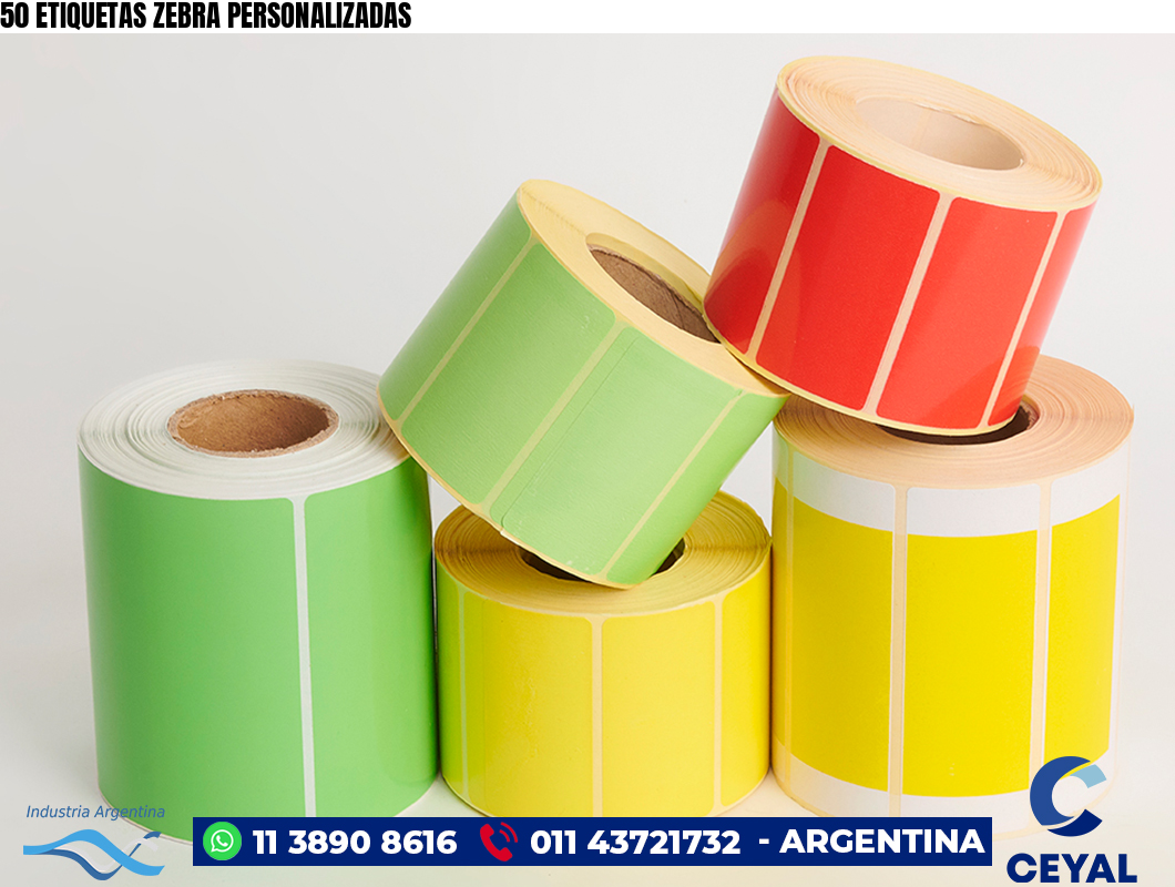 50 ETIQUETAS ZEBRA PERSONALIZADAS