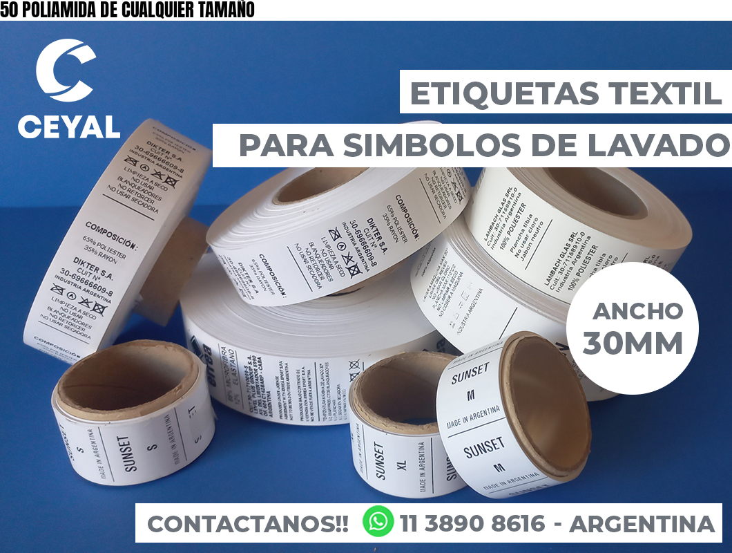 50 POLIAMIDA DE CUALQUIER TAMAÑO