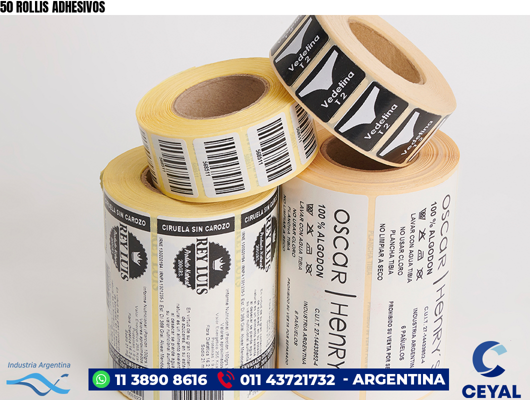 50 ROLLIS ADHESIVOS