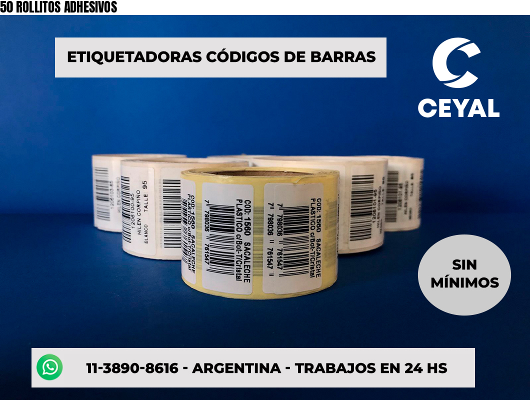 50 ROLLITOS ADHESIVOS