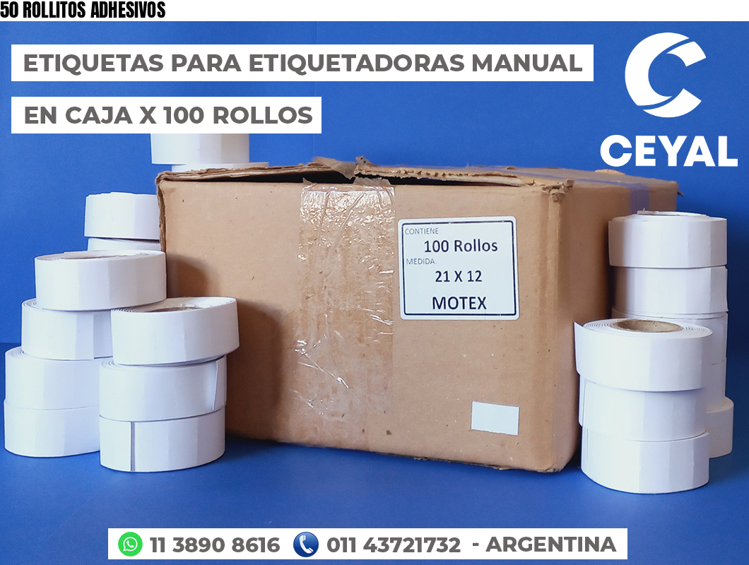 50 ROLLITOS ADHESIVOS