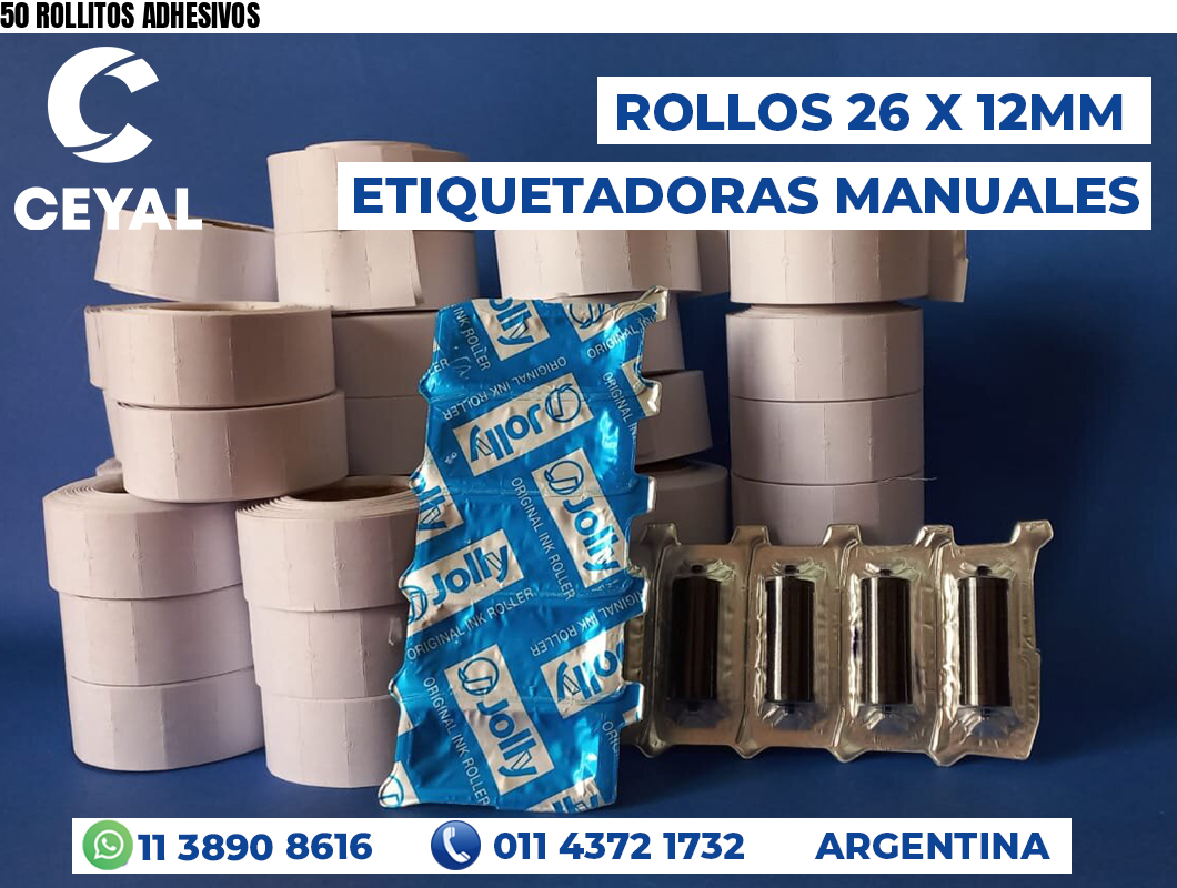 50 ROLLITOS ADHESIVOS