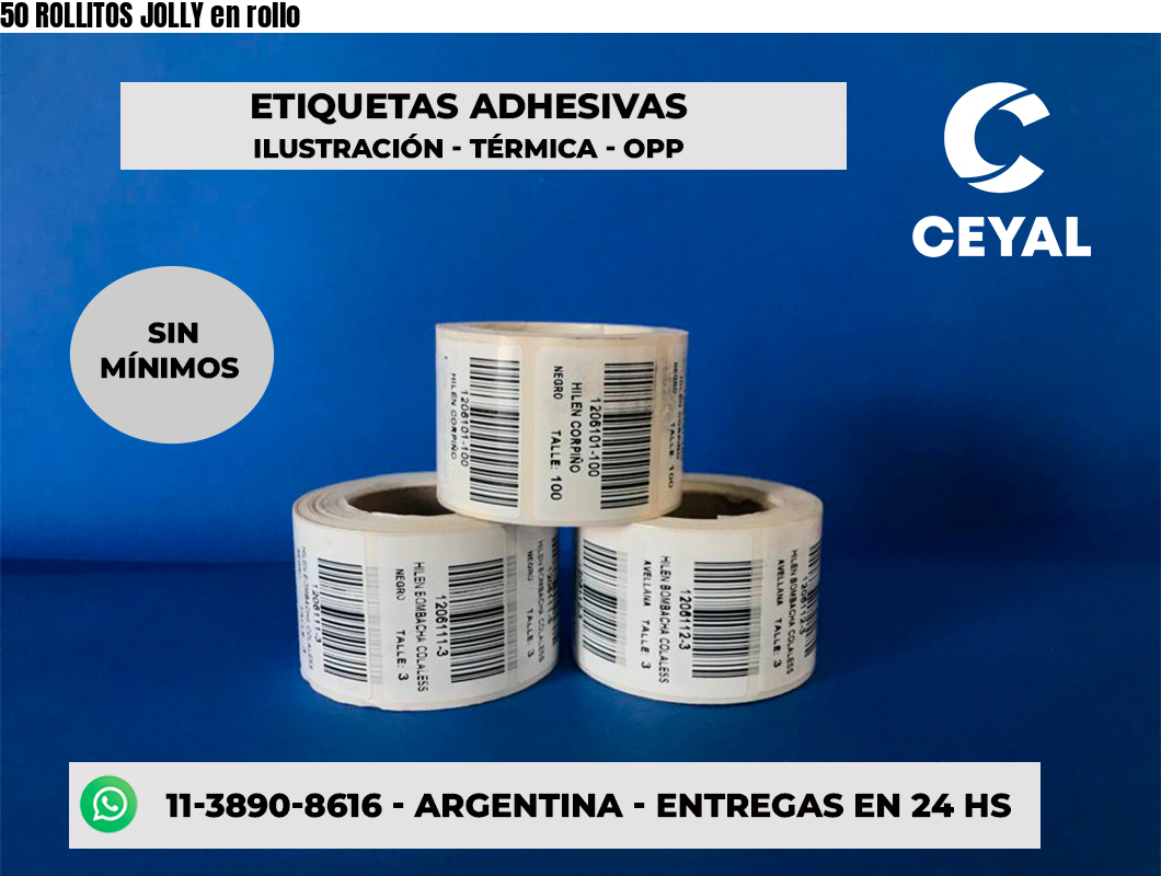 50 ROLLITOS JOLLY en rollo