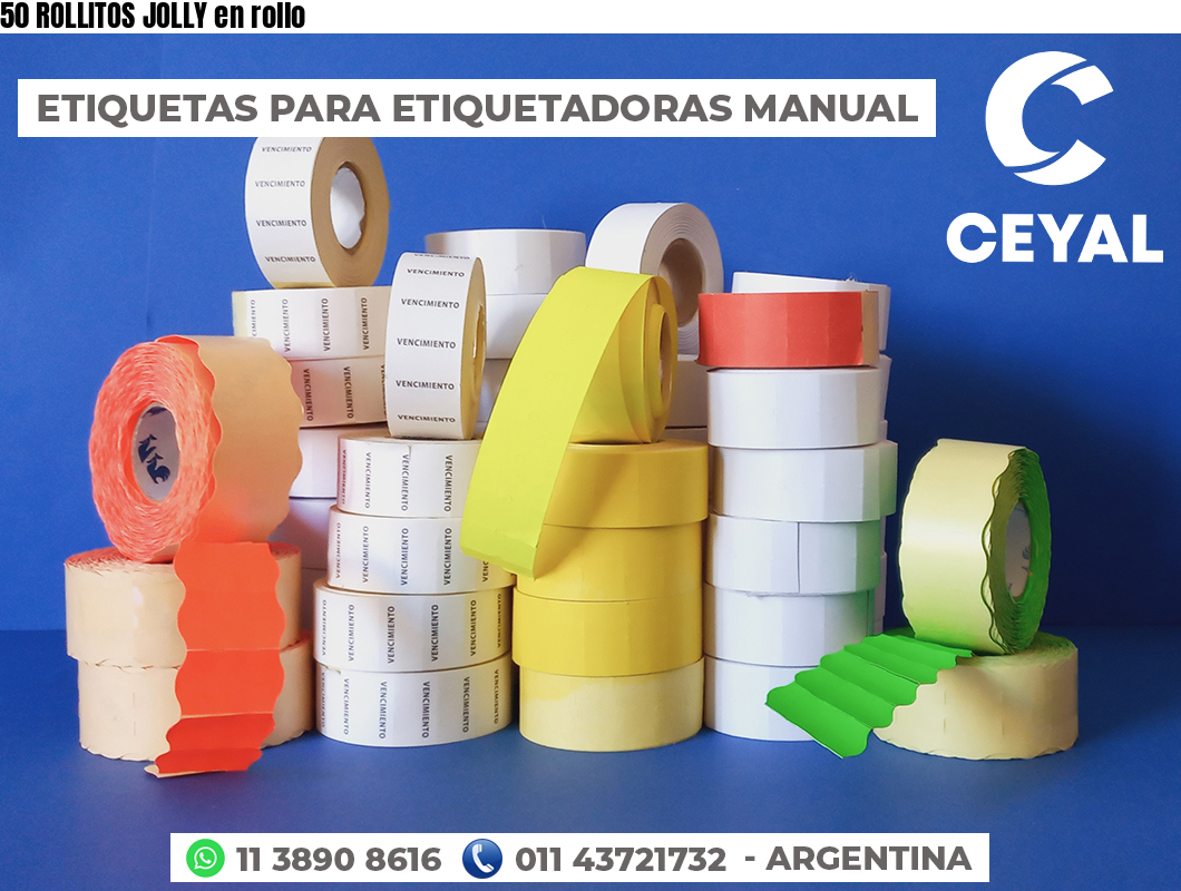 50 ROLLITOS JOLLY en rollo