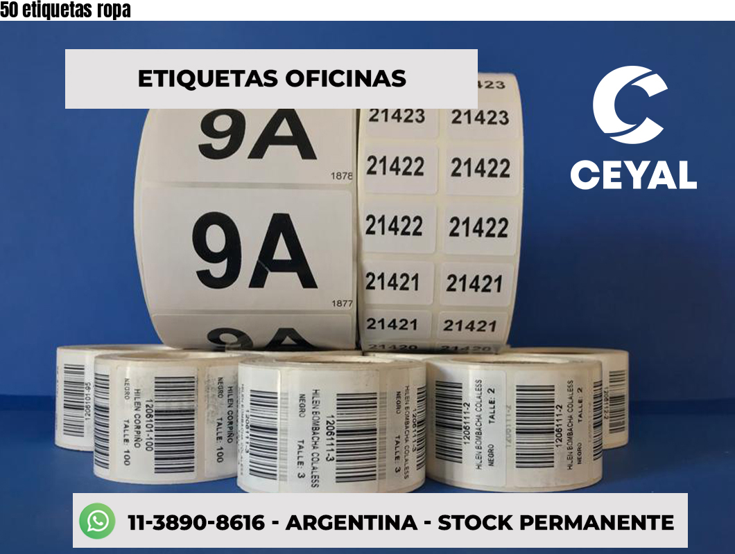 50 etiquetas ropa
