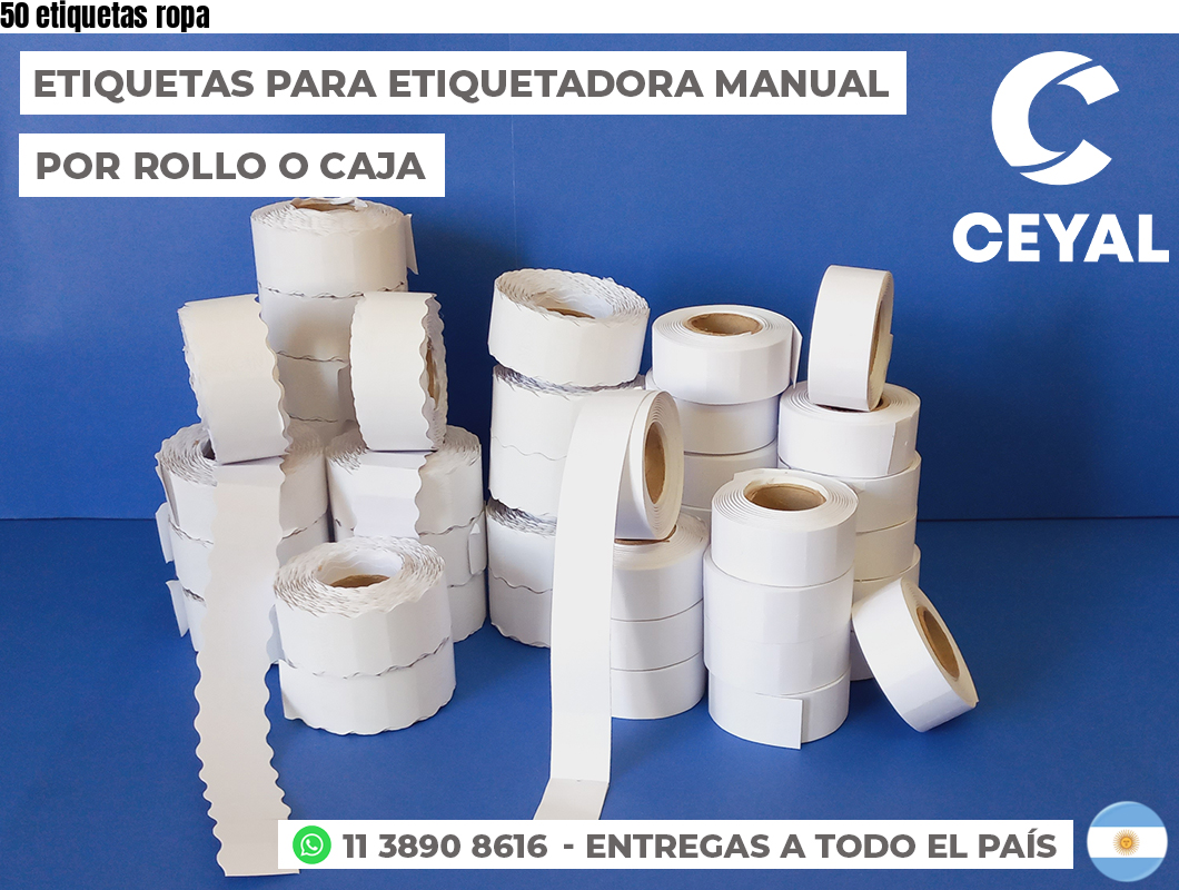 50 etiquetas ropa