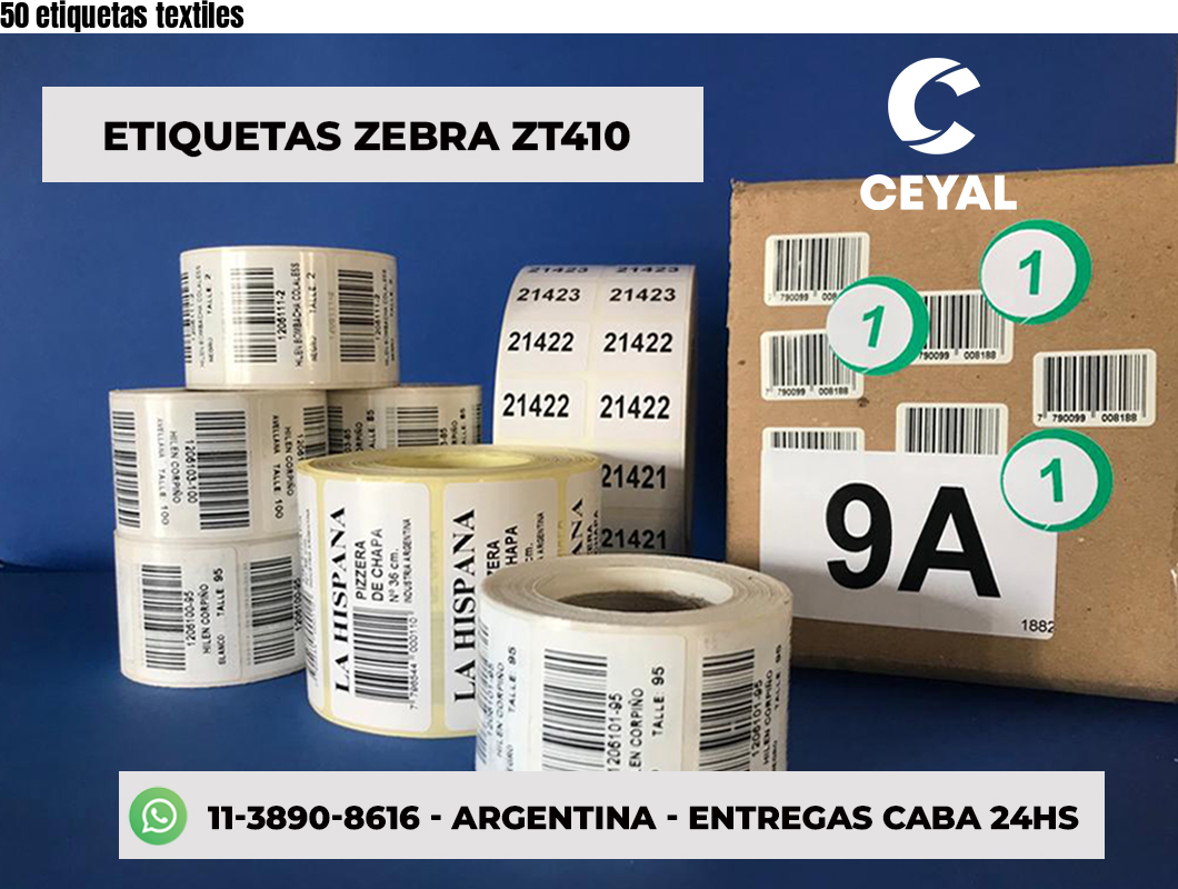 50 etiquetas textiles