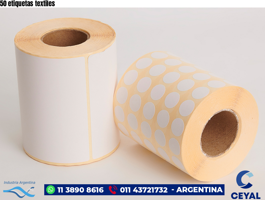 50 etiquetas textiles