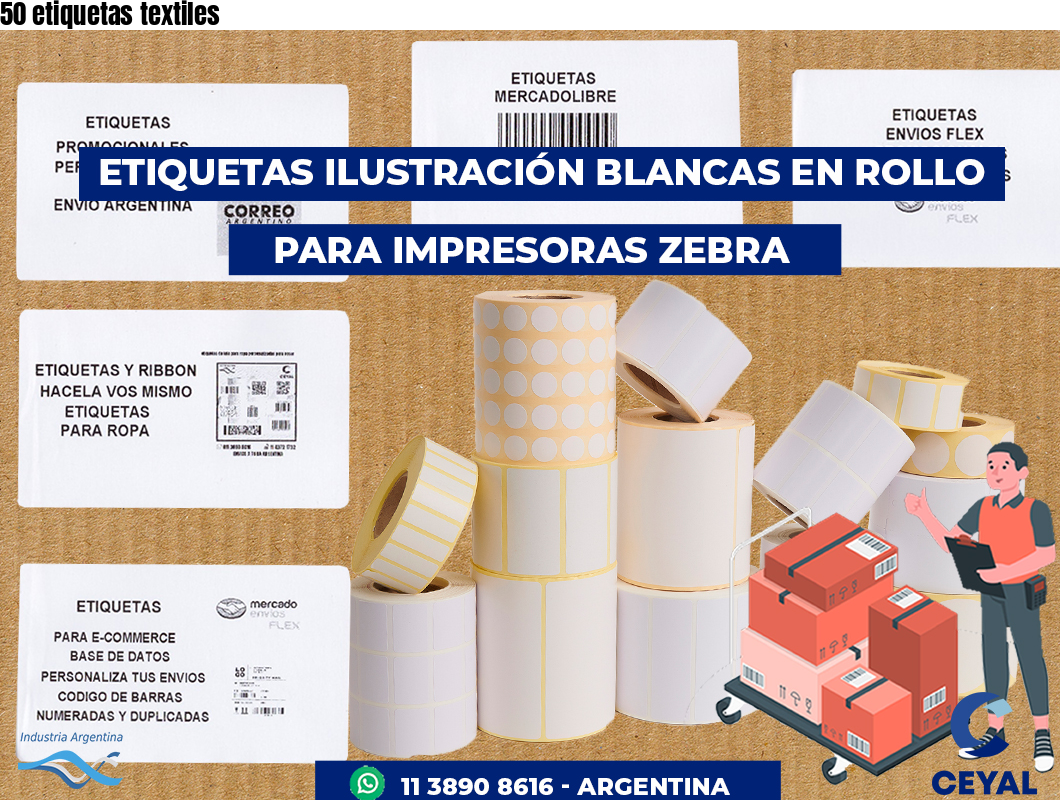 50 etiquetas textiles