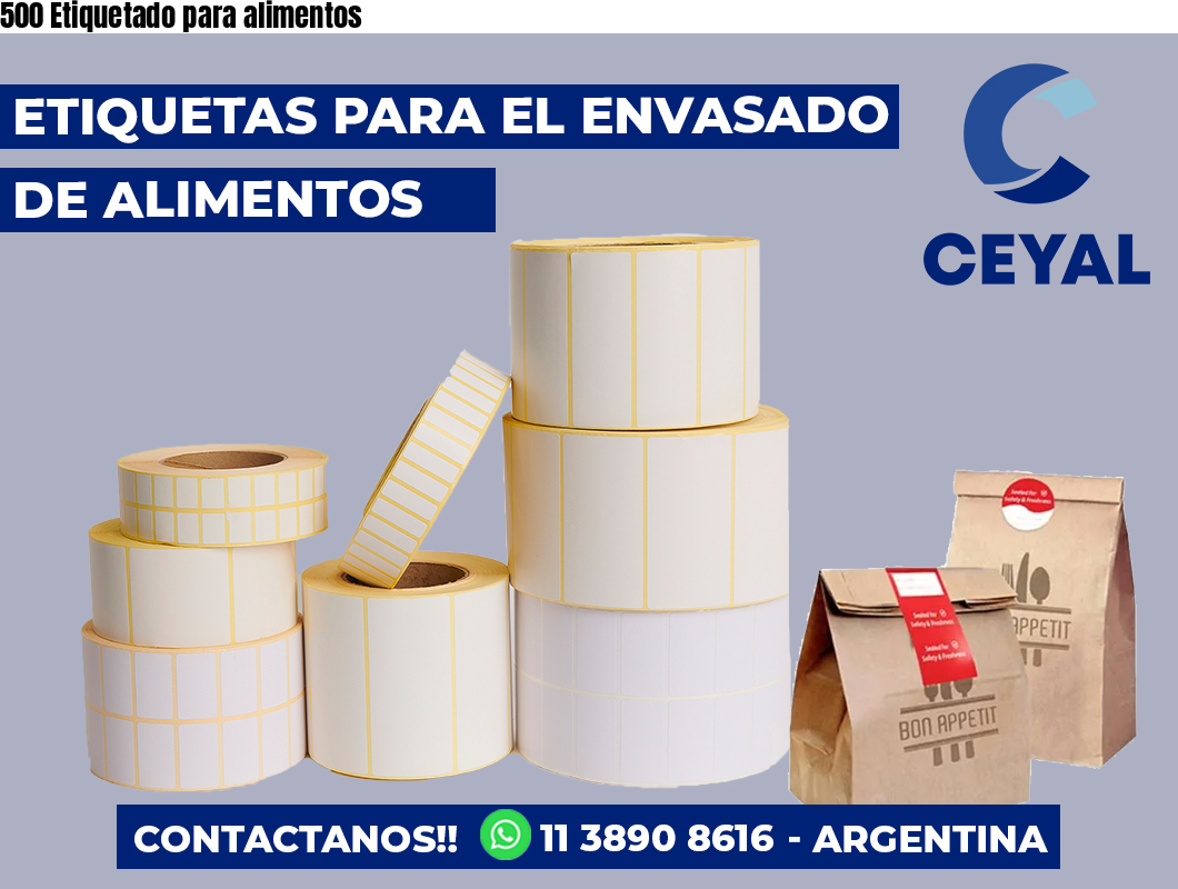 500 Etiquetado para alimentos