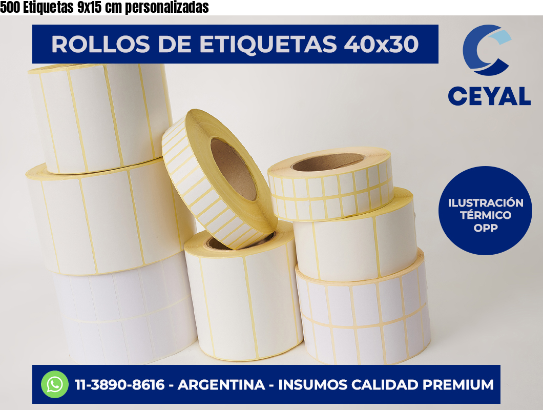 500 Etiquetas 9×15 cm personalizadas