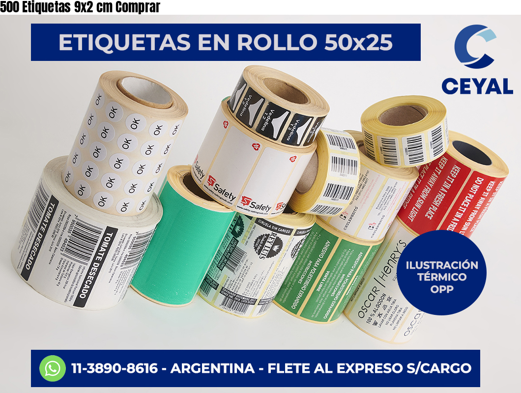 500 Etiquetas 9×2 cm Comprar