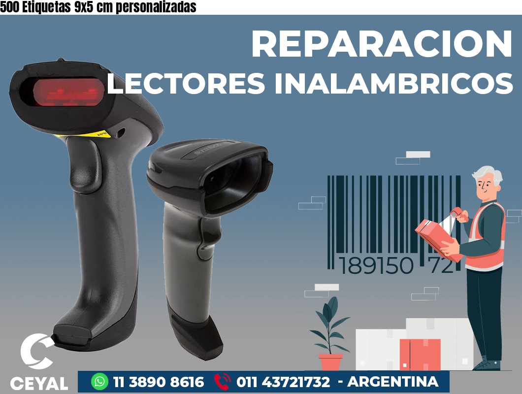 500 Etiquetas 9x5 cm personalizadas