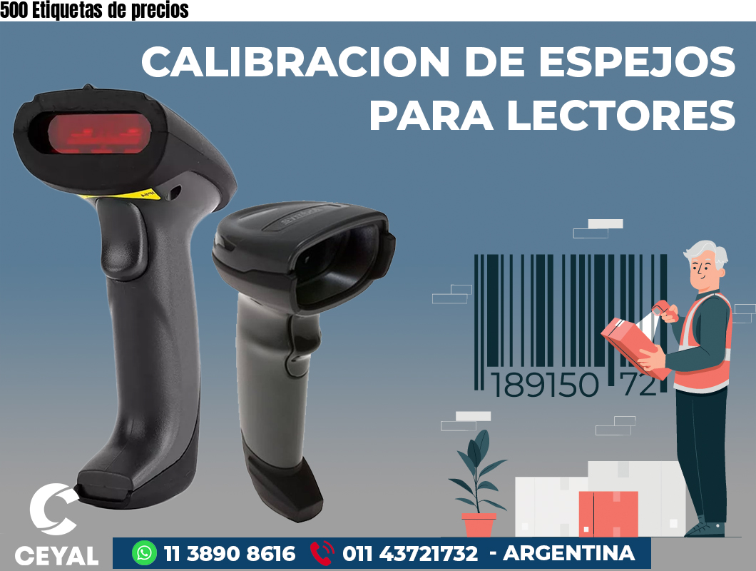 500 Etiquetas de precios