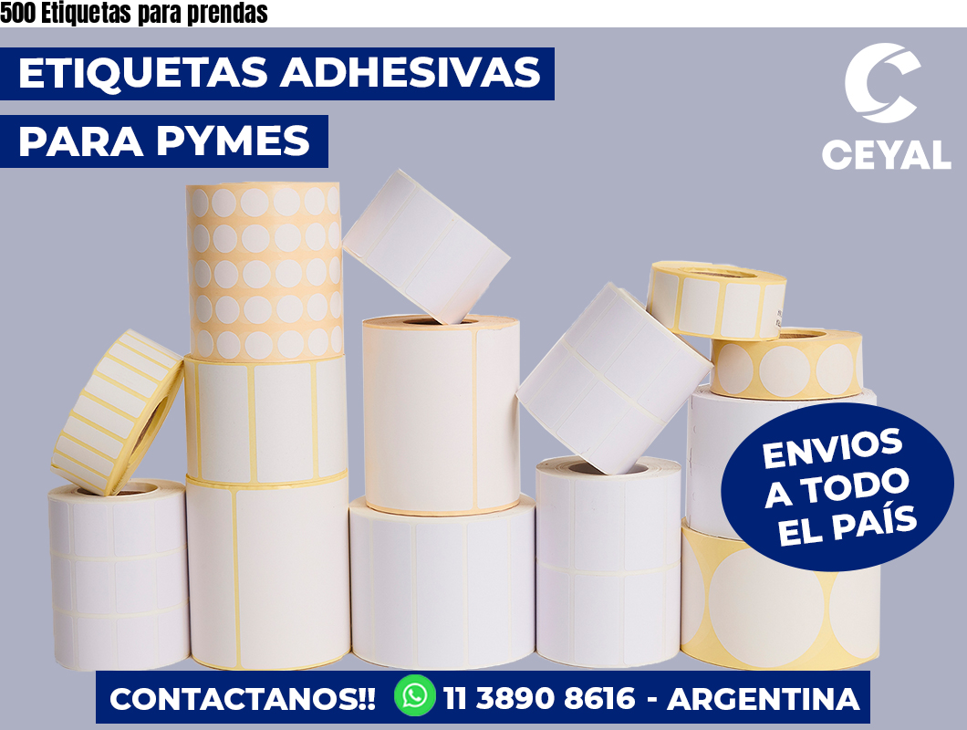 500 Etiquetas para prendas