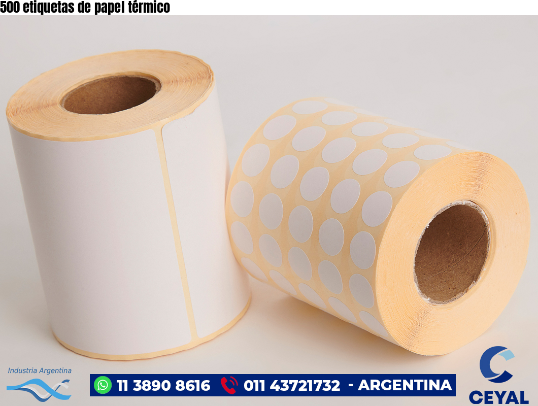 500 etiquetas de papel térmico