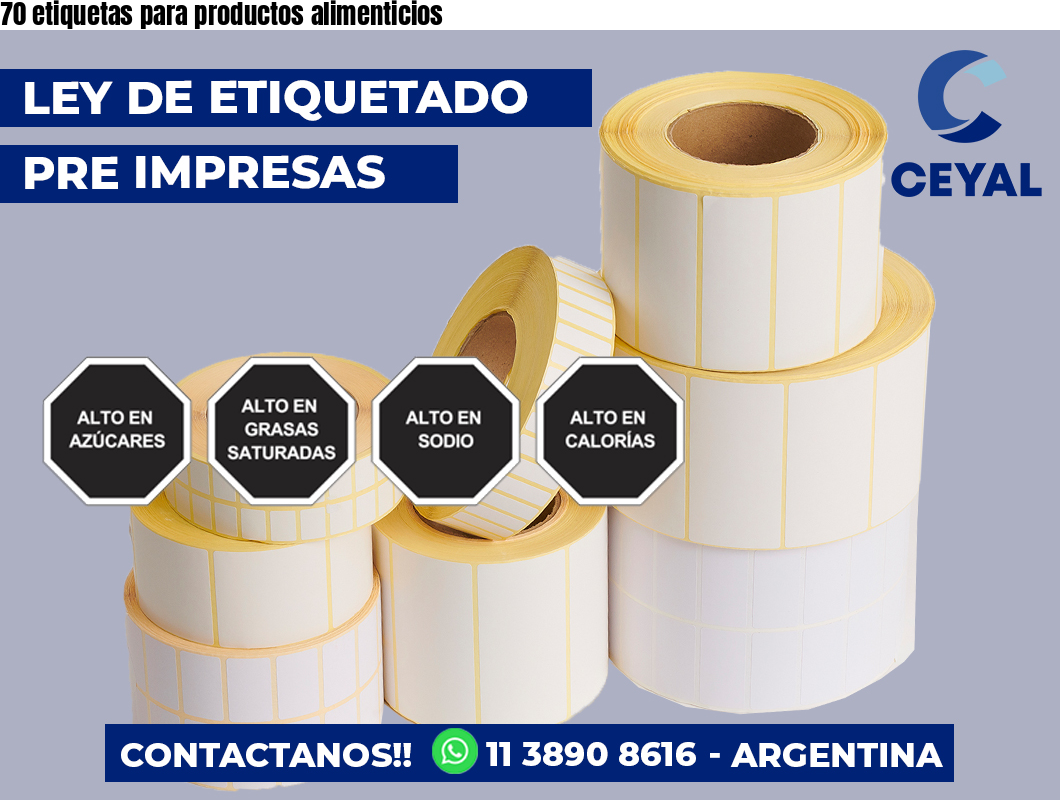 70 etiquetas para productos alimenticios