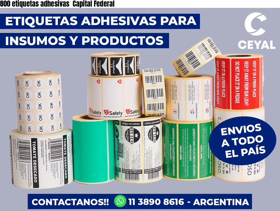 800 etiquetas adhesivas  Capital Federal