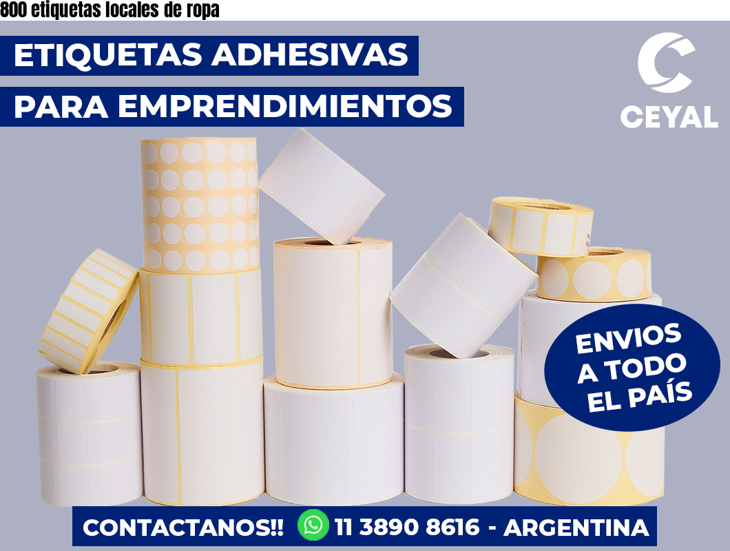 800 etiquetas locales de ropa