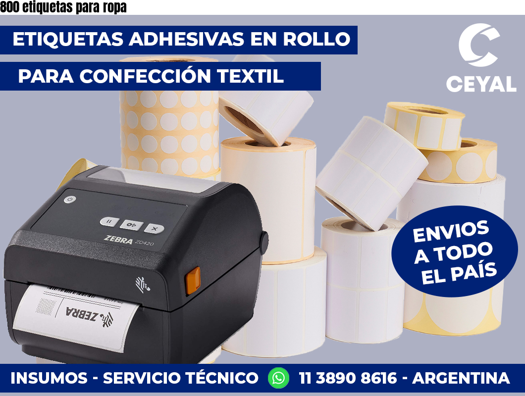 800 etiquetas para ropa