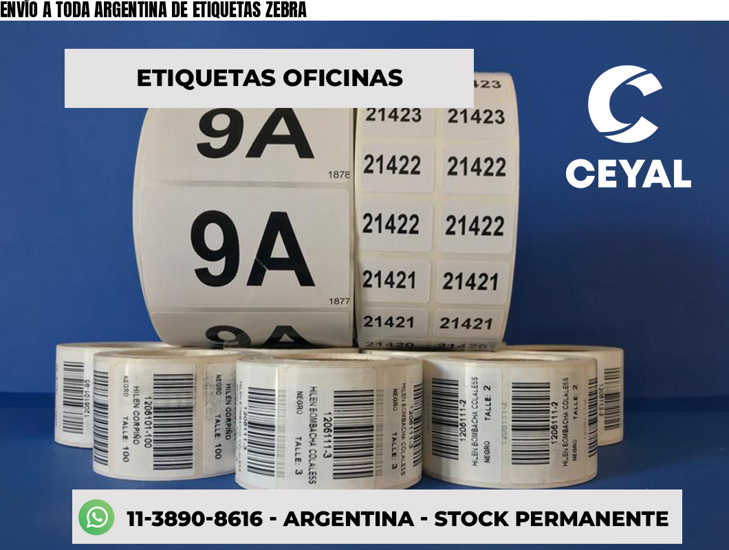 ENVÍO A TODA ARGENTINA DE ETIQUETAS ZEBRA