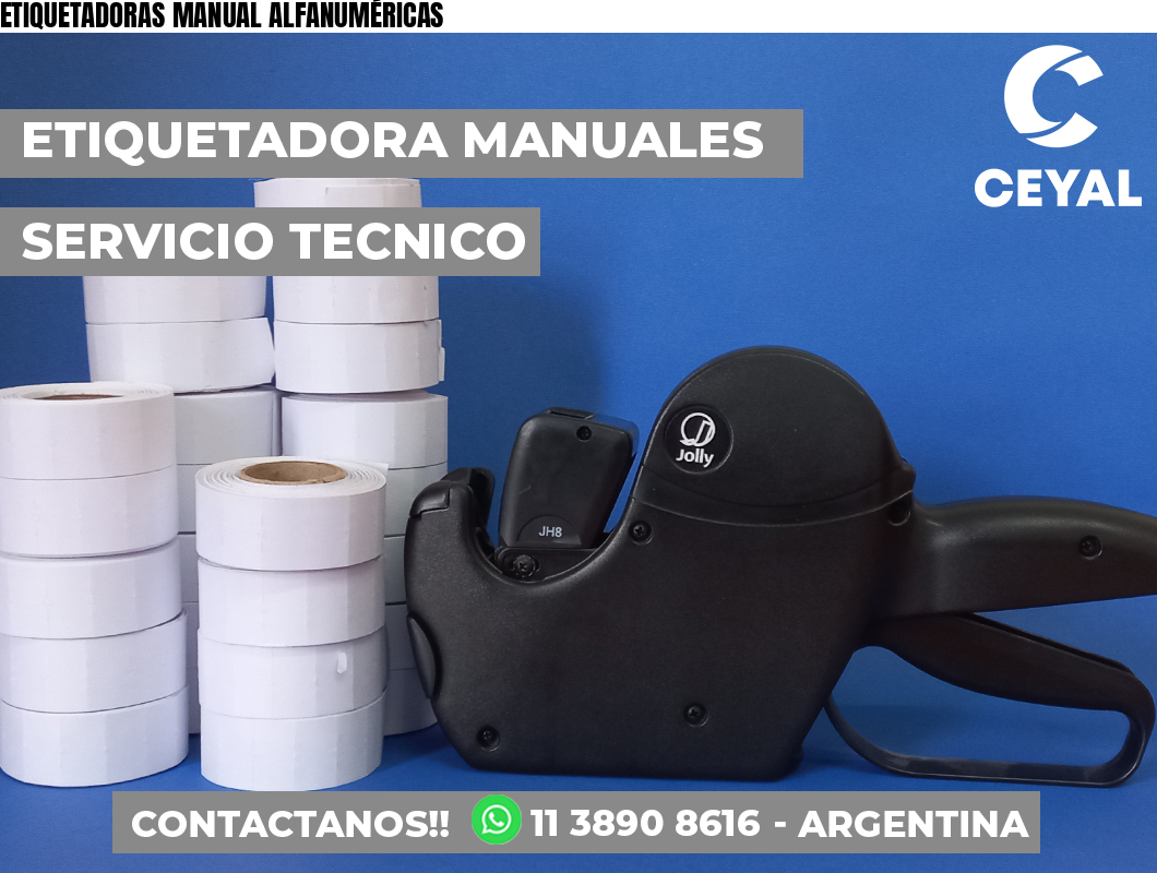 ETIQUETADORAS MANUAL ALFANUMÉRICAS