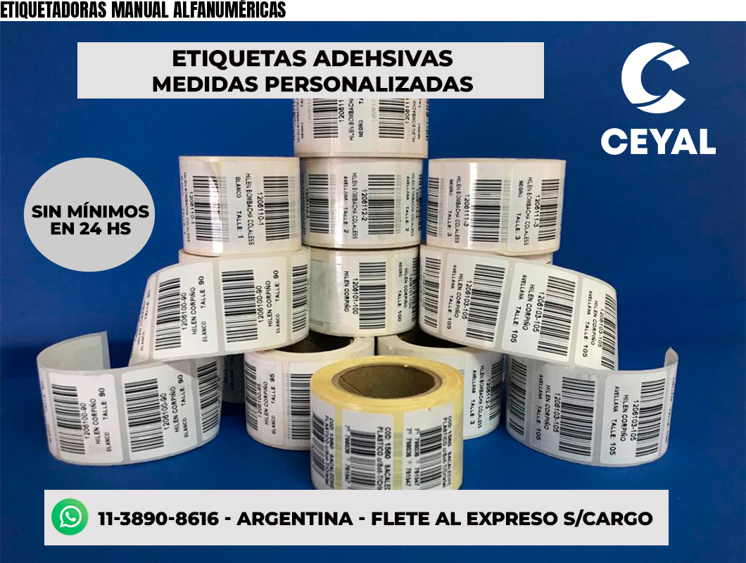 ETIQUETADORAS MANUAL ALFANUMÉRICAS