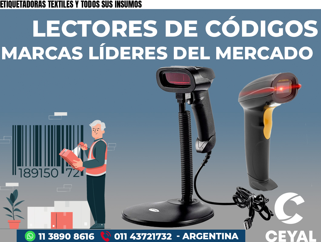 ETIQUETADORAS TEXTILES Y TODOS SUS INSUMOS