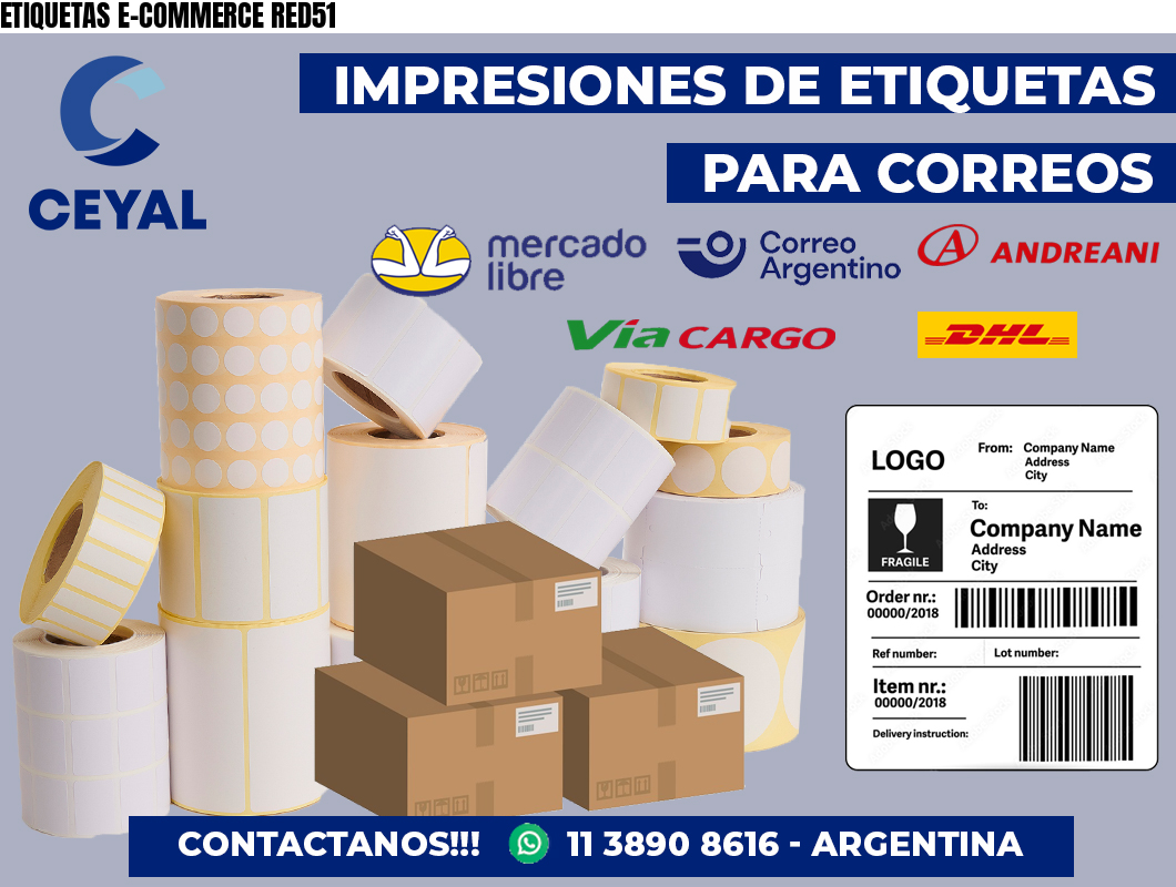 ETIQUETAS E-COMMERCE RED51