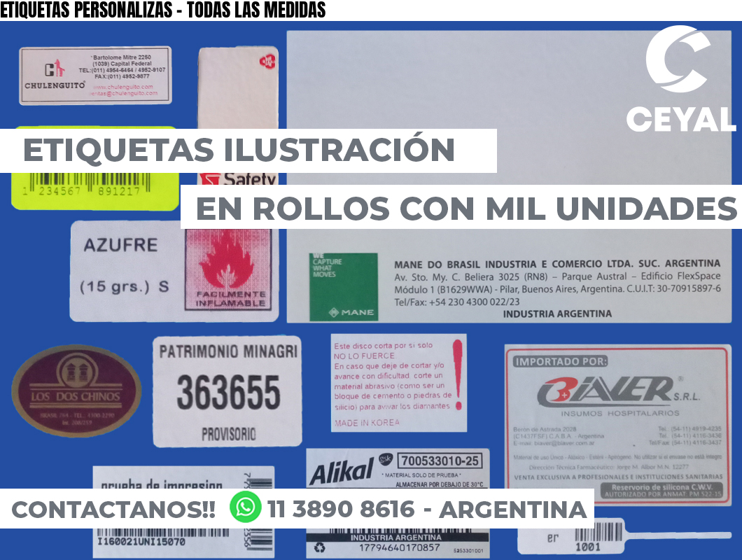ETIQUETAS PERSONALIZAS – TODAS LAS MEDIDAS