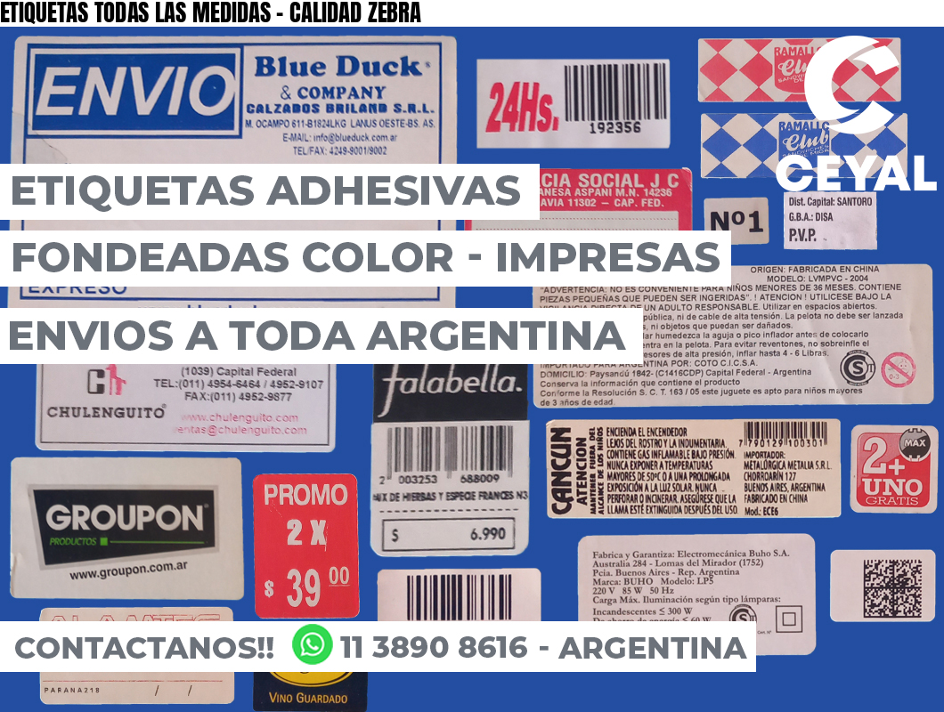 ETIQUETAS TODAS LAS MEDIDAS – CALIDAD ZEBRA