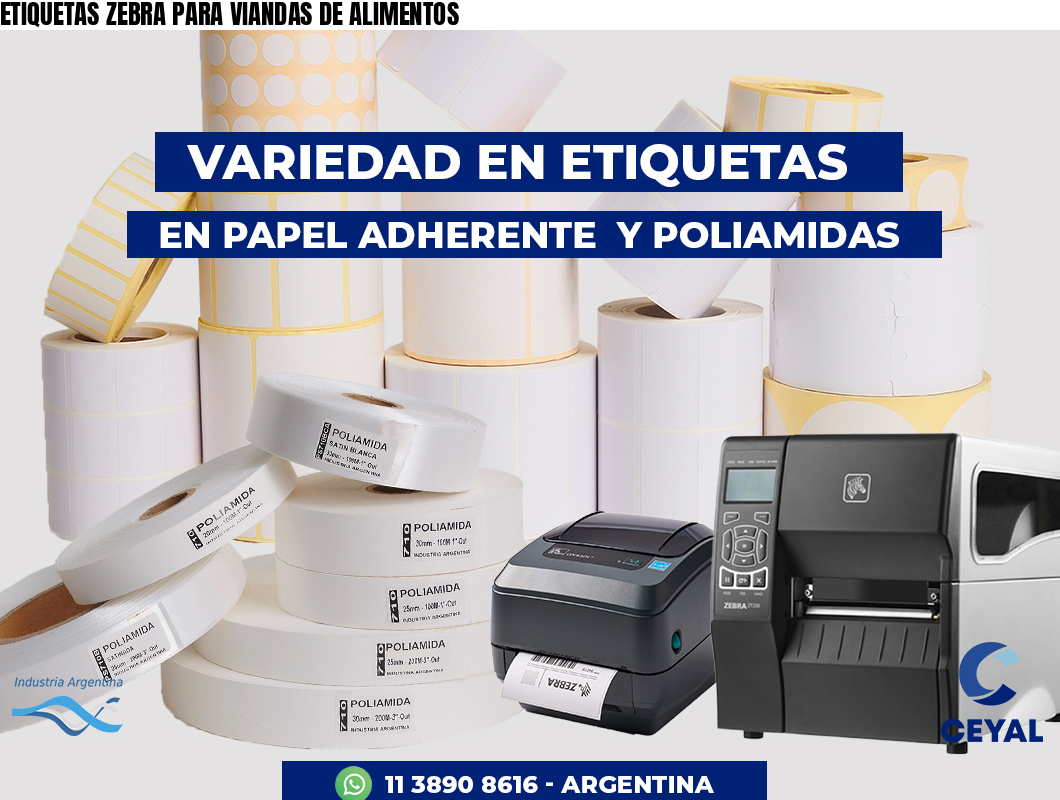 ETIQUETAS ZEBRA PARA VIANDAS DE ALIMENTOS