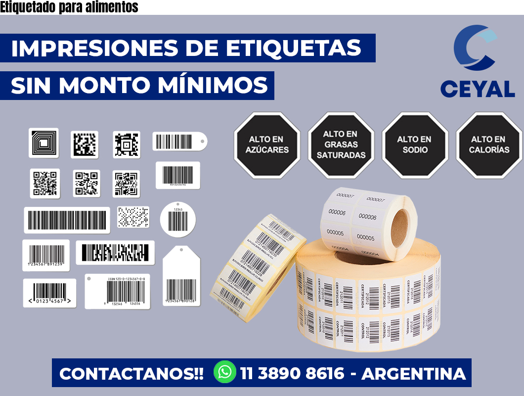Etiquetado para alimentos