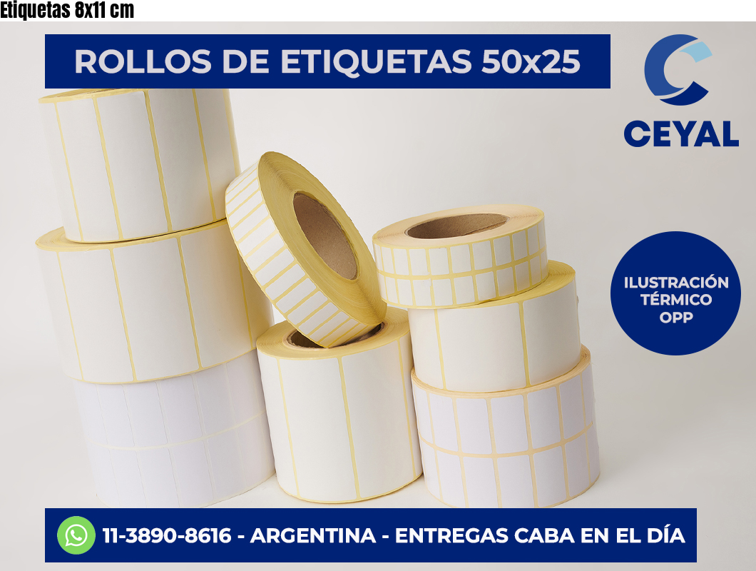 Etiquetas 8×11 cm