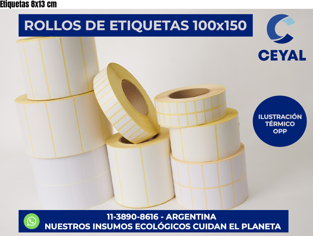 Etiquetas 8×13 cm