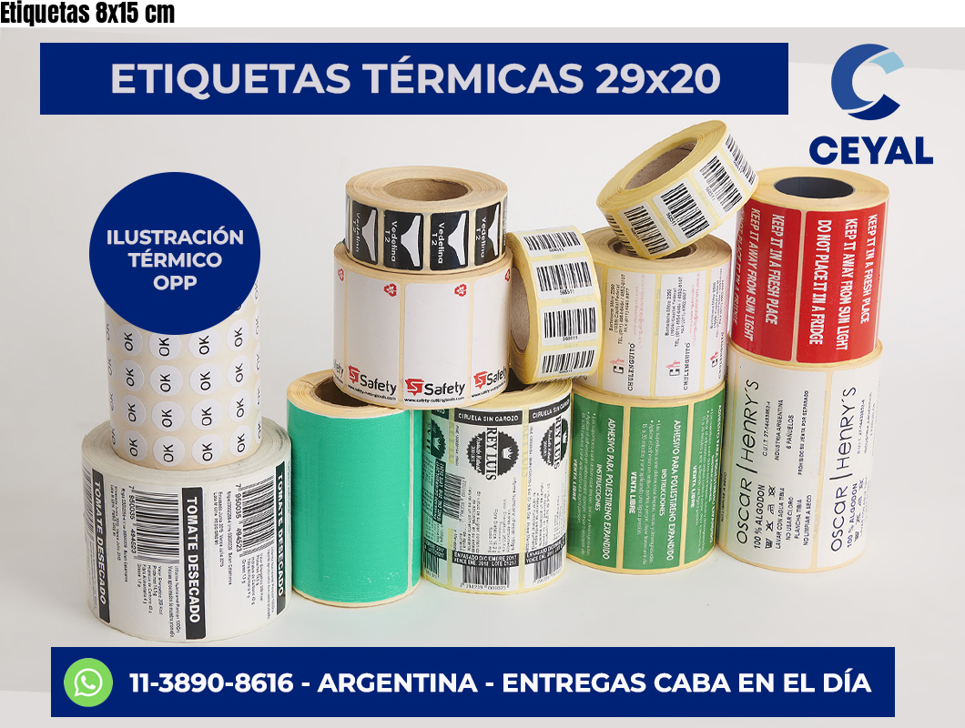 Etiquetas 8×15 cm